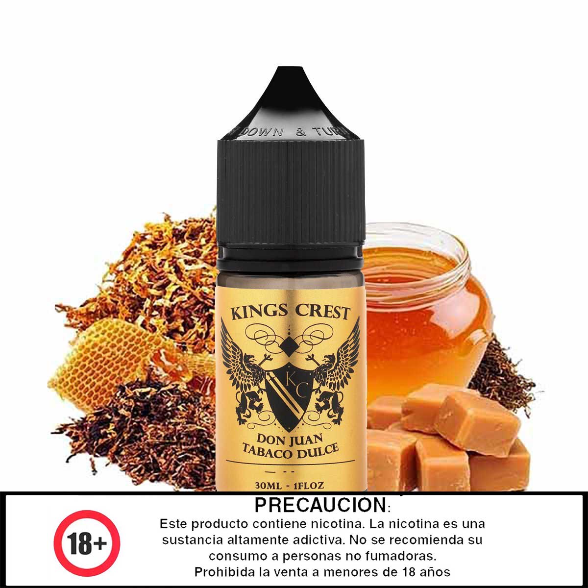 Don Juan Reserve tabaco dulce salts 30 ml - Kings Crest