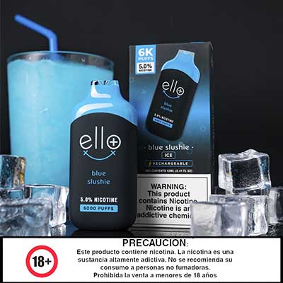 Blue Slushie 6000 puffs - ELLO BLVK