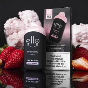Strawberry swirlz 6000 puffs - ELLO BLVK