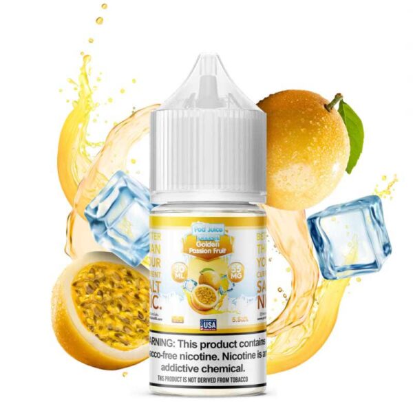 Golden Passionfruit freeze Salts 30ml - Pod Juice