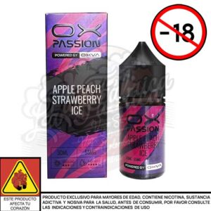 OX PASSION APPLE PEACH STRAWBERRY ICE SALTS 30 ML - OXVA