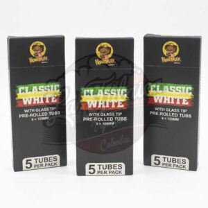 HONEYPUFF PRE-ROLLED TUBS CON FILTRO DE VIDRIO CLASSIC WHITE X 5