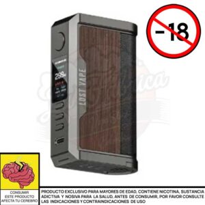 LOST VAPE Centaurus Q200 Box Mod Gunmetal Walnut Wood